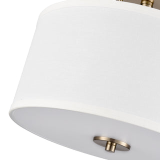 Guyten 13" Wide 2-Light Semi Flush - Modern Gold