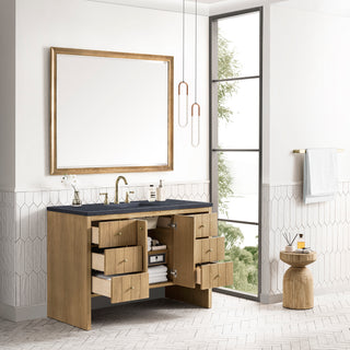 48 Inch Hudson Freestanding Vanity in Light Natural Oak / Charcoal Soapstone Top