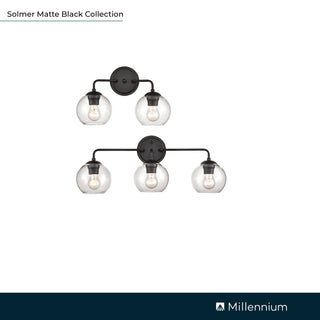 2-Light Vanity Matte Black