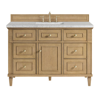 48 Inch Lorelai Freestanding Vanity in Light Natural Oak / Eternal Jasmine Pearl Top