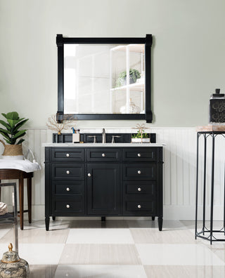 48 Inch Brittany Freestanding Vanity in Black Onyx / Ethereal Noctis Top