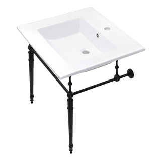 Edwardian 25.19 Inch Console Sink in White