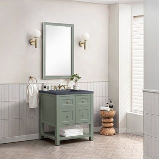 30 Inch Breckenridge Freestanding Vanity in Smokey Celadon / Charcoal Soapstone Top