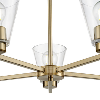 Strayhan 24" 5-Light Chandelier - Modern Gold