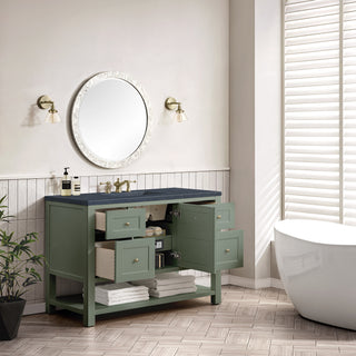 48 Inch Breckenridge Freestanding Vanity in Smokey Celadon / Charcoal Soapstone Top