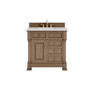 36 Inch Brookfield Freestanding Vanity in Pecan / Lime Delight Top