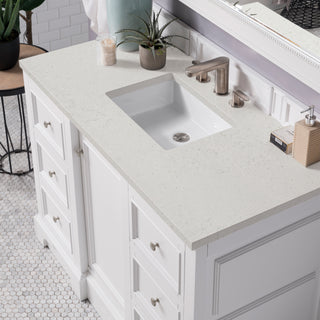 49.25 Inch De Soto Freestanding Vanity in Bright White / Lime Delight Top
