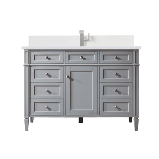 48 Inch Brittany Freestanding Vanity in Urban Gray / White Zeus Top