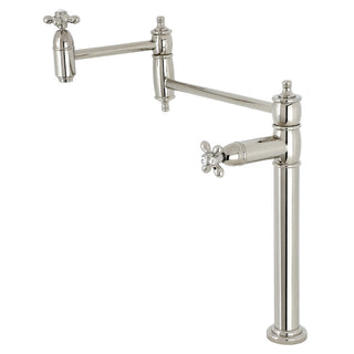 Restoration Pot Filler Faucet in Polished Nickel