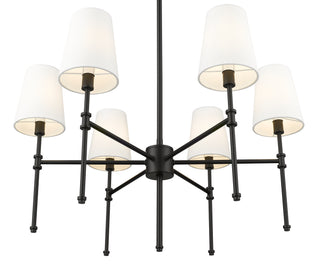 Adorra 25.75" Wide 6-Light Chandelier - Matte Black