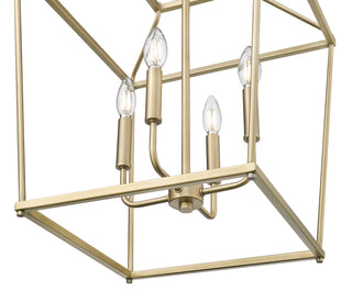 Nellita 16" Wide 4-Light Pendant - Vintage Brass