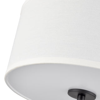 Guyten 13" Wide 2-Light Flushmount - Matte Black