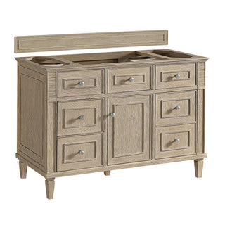 48 Inch Lorelai Freestanding Vanity in Whitewashed Oak / Ethereal Noctis Top