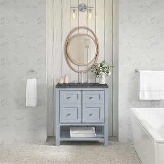 30 Inch Breckenridge Freestanding Vanity in Serenity Blue / Parisien Bleu Top