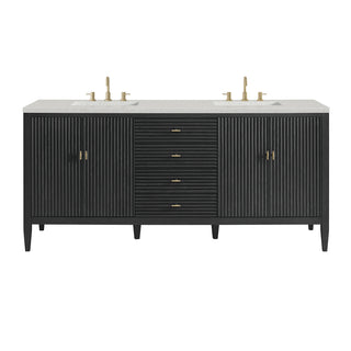 72 Inch Myrrin Freestanding Vanity in Carbon Oak / Lime Delight Top