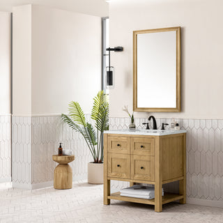 30 Inch Breckenridge Freestanding Vanity in Light Natural Oak / Ethereal Noctis Top