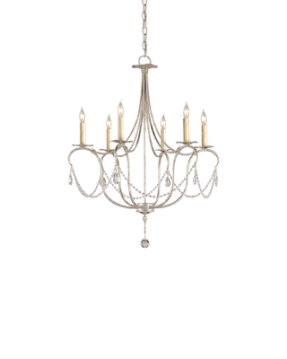 Crystal Lights Small Silver Chandelier