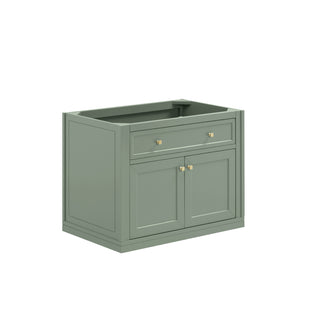 36 Inch Chicago Freestanding Vanity in Smokey Celadon / Ethereal Noctis Top