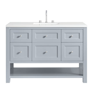 48 Inch Breckenridge Freestanding Vanity in Serenity Blue / White Zeus Top