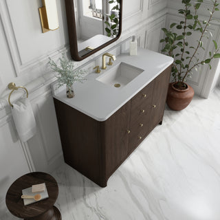 48 Inch Gracyn Freestanding Vanity in Sable / White Zeus Top