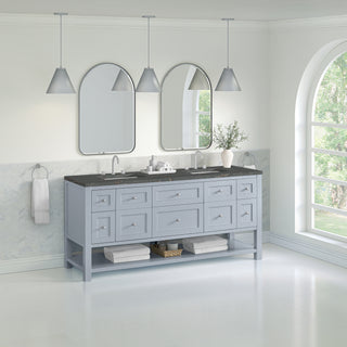 72 Inch Breckenridge Freestanding Vanity in Serenity Blue / Parisien Bleu Top