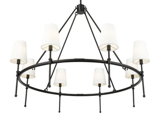 Adorra 40" Wide 8-Light Chandelier - Matte Black