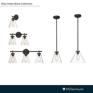 Aliza 1-Light Mini-Pendant Light Matte Black