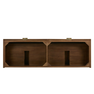 72 Inch Marcello Floating Vanity in Chestnut / Lime Delight Top