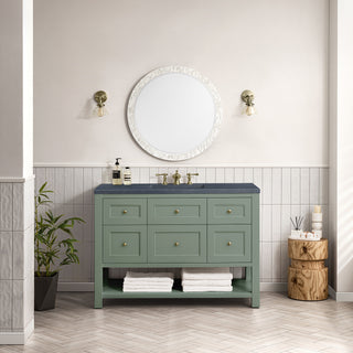 48 Inch Breckenridge Freestanding Vanity in Smokey Celadon / Charcoal Soapstone Top