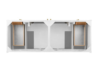60 Inch Chicago Freestanding Vanity in Glossy White / White Zeus Top