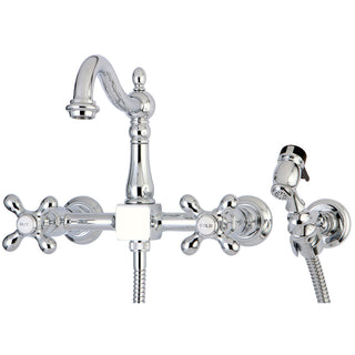 Heritage Wall Mount Kitchen Faucet in Polished Chrome