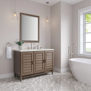 48 Inch Portland Freestanding Vanity in Whitewashed Walnut / Lime Delight Top