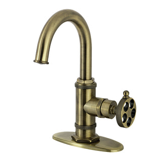 Wendell Single-Hole Bathroom Faucet in Antique Brass