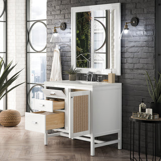 36 Inch Addison Freestanding Vanity in Glossy White / Lime Delight Top