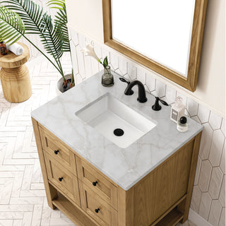 30 Inch Breckenridge Freestanding Vanity in Light Natural Oak / Victorian Silver Top
