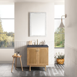 30 Inch Laurent Dual Mount Vanity in Light Natural Oak / Charcoal Soapstone Top