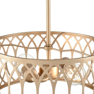 Arelyn 13" Wide 2-Light Pendant - Painted Modern Gold