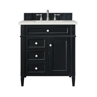 30 Inch Brittany Freestanding Vanity in Black Onyx / Lime Delight Top