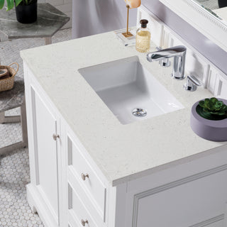 37.25 Inch De Soto Freestanding Vanity in Bright White / Lime Delight Top