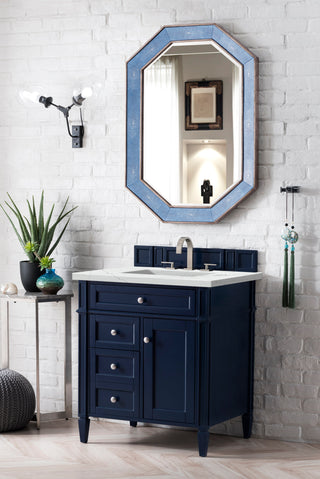 30 Inch Brittany Freestanding Vanity in Victory Blue / Ethereal Noctis Top
