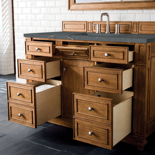 48 Inch Bristol Freestanding Vanity in Saddle Brown / Parisien Bleu Top