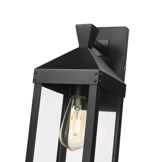 Yates 17.25" High 1-Light Outdoor Wall Sconce - Painted Black