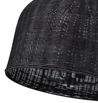 Elise 24.25" Wide 4-Light Pendant - Matte Black