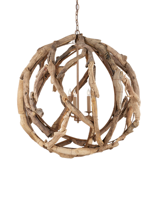 Driftwood Orb Chandelier