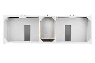 72 Inch Chicago Freestanding Vanity in Glossy White / White Zeus Top