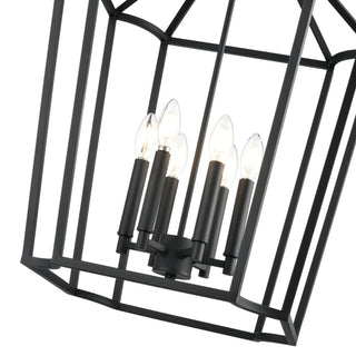 Hylena 18.5" Wide 6-Light Pendant - Textured Black
