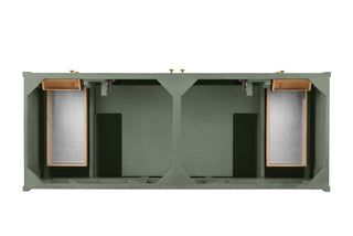 60 Inch Chicago Freestanding Vanity in Smokey Celadon / White Zeus Top