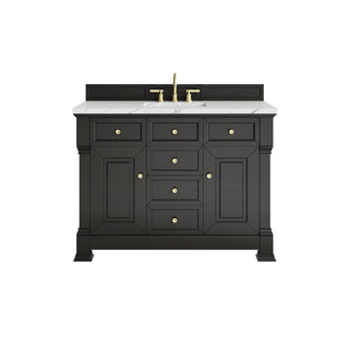 48 Inch Brookfield Freestanding Vanity in Black Onyx / Ethereal Noctis Top