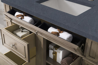 36 Inch Bristol Freestanding Vanity in Whitewashed Walnut / Charcoal Soapstone Top
