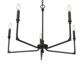 Azara 28" Wide 5-Light Chandelier - Matte Black